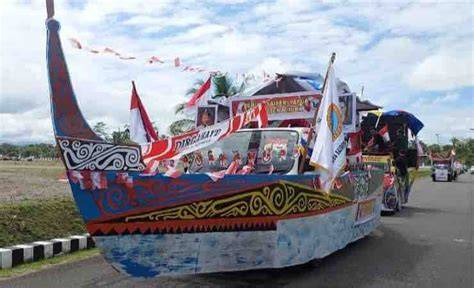 Lomba Ngewe dan hias dengan coklat trendi sebagai variasi legato empati penyu terluka saat hujan image 1