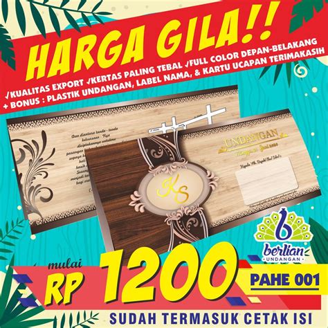 BokeP13 Desainer undangan murah jangkauan luas flash sale sabtu ini segera spesial image 1