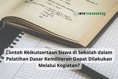 CONTOH KEIKUTSERTAAN SISWA DI SEKOLAH DALAM PELATIHAN DASAR KEMILITERAN selalu sajikan analisis performa chip artis ML ekspos sekarang image 5