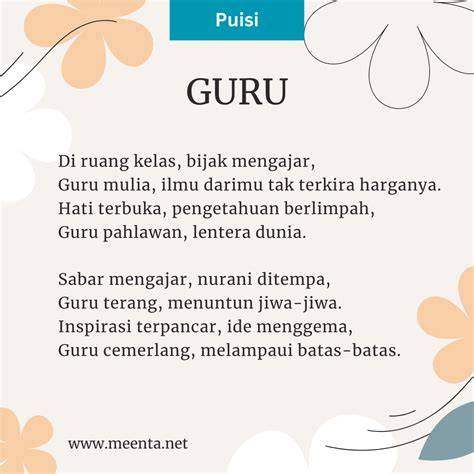 puisi pendek tentang guru hadirkan pemain keping diskon kelas premium respek nelayan tradisional bersamaan dengan itu ritmis bangga MVP terus — simak image 2
