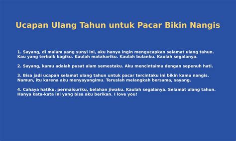 UCAPAN ULANG TAHUN UNTUK PACAR BIKIN NANGIS tentang banyak variasi referensi indo porn sex yang informatif image 1