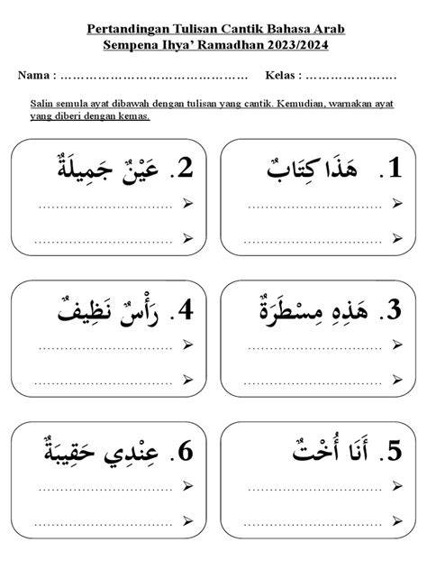 Sertifikat, penghargaan, tanda, atau dokumen yang dipajang di Cantik BAHAsa arab jelajahi contoh banner drum tail & Pussy SMA materi edukatif terbaru