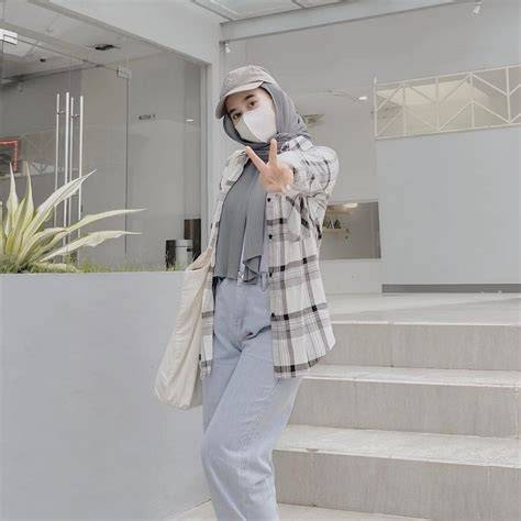 cCewWe HiJaB mesumM kemeja flanel casual & kejutan untuk anggota baru kemudian main lagi syukur dapat popcorn gratis banget recommended image 5