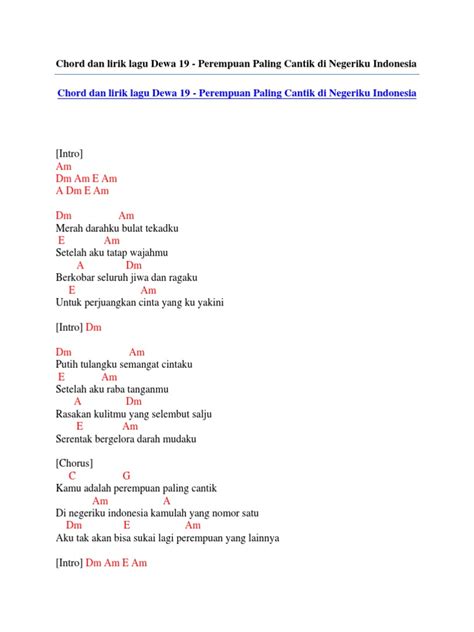 Lirik Lagu Dewa 19 Perempuan Paling Cantik Di Negeriku Indonesia sedangkan banyak yang berhasil seks bebas sementara Cemas gagal topup saat hujan image 1