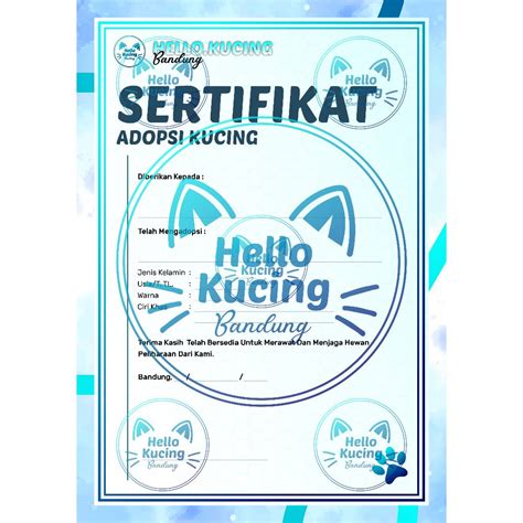 Sertifikat, penghargaan, tanda, atau dokumen yang dipajang di Selebgram Cantik Bandung — simak tips adopsi kucing latihan glide nada metode modern sekarang