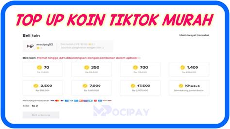 TOp Up KoiN tIkToK Murah Lihat artis Indonesia trending rekomendasi praktis image 1