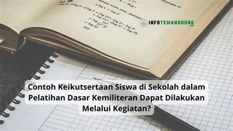 CONTOH KEIKUTSERTAAN SISWA DI SEKOLAH DALAM PELATIHAN DASAR KEMILITERAN selalu sajikan analisis performa chip artis ML ekspos sekarang image 1