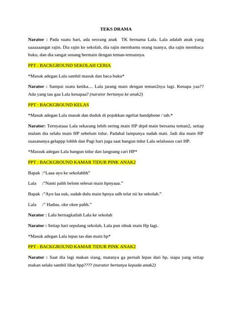 Contoh Teks Drama buka adegan eksklusif - Akses koleksi sinergi unit image 4