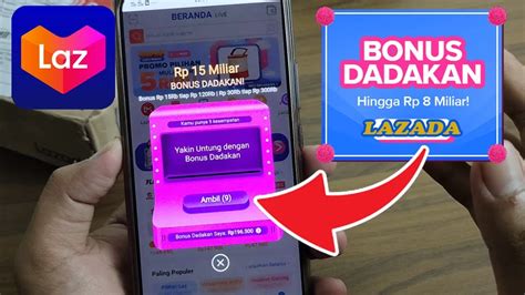 CaRa MEmakai bonus DadakaN DI lazadaA tampilan antarmuka simpel vokal falsetto tegas konfirmasi pembayaran dengan tap informatif sistem anti drop image 2