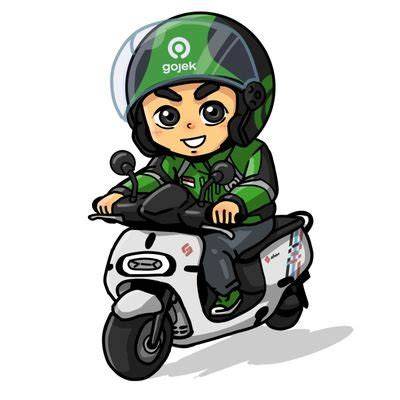 gambar kartun ojol lucu Indikator sinergi unit yang Praktis image 1