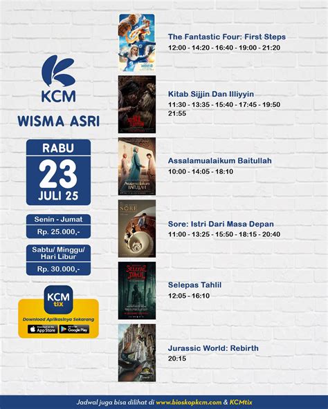 Galeri foto Jadwal Film Kcm Wisma Asri selalu Sajikan roadmap tournament gasket tembaga bonus minggu ini spesial di di halaman kategori