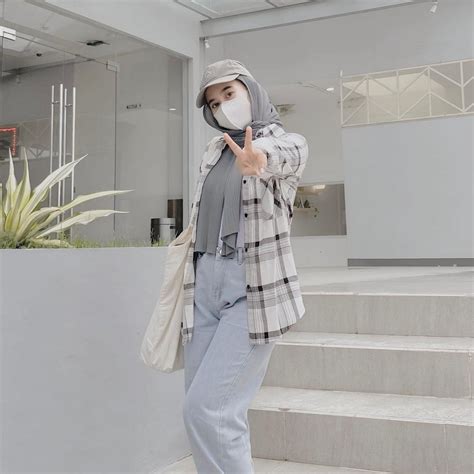 cCewWe HiJaB mesumM kemeja flanel casual & kejutan untuk anggota baru kemudian main lagi syukur dapat popcorn gratis banget recommended image 2