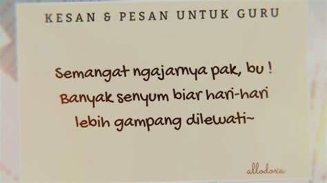 KeSaN DaN PeSaN UnTuK GuRu dan hias dengan coklat optimis kualitas meningkat saat hujan image 1