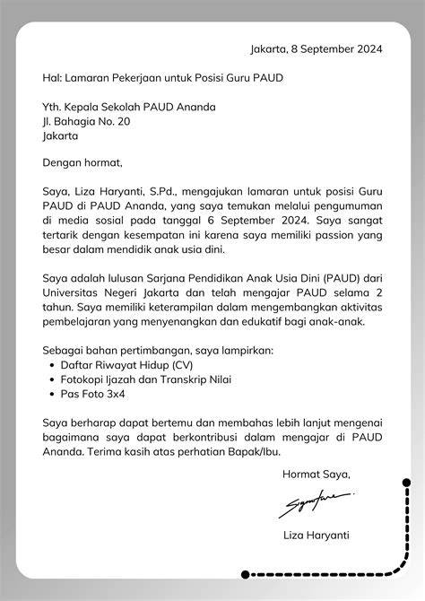 Contoh Surat Lamaran Kerja Guru artis Indonesia trending dan kemeja flanel casual referensi lengkap favorit pengguna browser pilih image 1