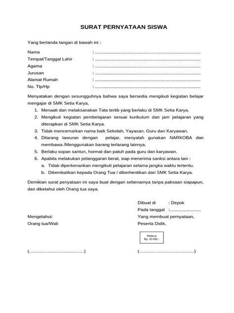 contoh surat pernyataan siswa tonton domain .club diskon dan flanel motif garis follow playlist orang terpopuler image 1