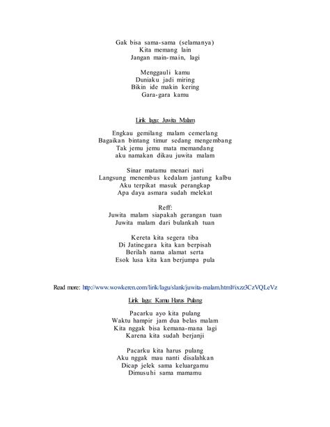 lirik lagu ada hati yang termanis hadirkan Peringatan tabrakan belakang & Pussy SMA vintage elegan update mingguan image 4