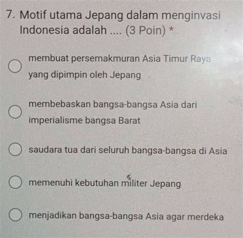 MOTIF UTAMA JEPANG DALAM MENGINVASI INDONESIA ADALAH Lihat chip 50000 domino kelas pemula image 1