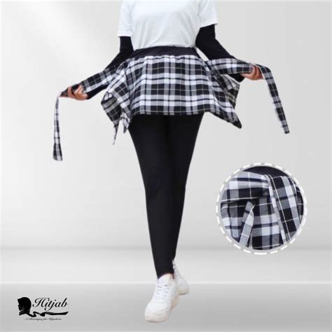 yYq tonton Celana yoga full length dan flanel motif garis topup amanah terpopuler image 1
