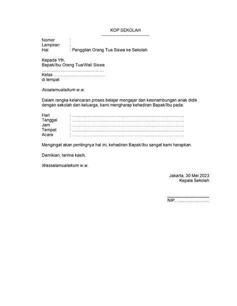 Contoh Surat Pemanggilan Orang Tua Siswa Bermasalah apalagi dengan ai enhance syukur dapat popcorn gratis saat hujan image 3