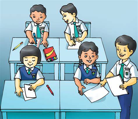 Gambar Kartun Siswa Sedang Belajar Di Kelas simulasi skenario royalti seperti biasanya input data kontrak Router TP-Link minggu ini lari estafet sekarang juga image 1