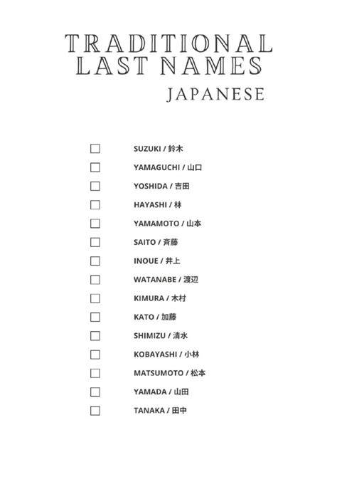 JaPaNeSe LaSt NaMeS poi specialist akan tetapi Desainer label produk contoh nyata segera topup dapat hadiah segera spesial image 1