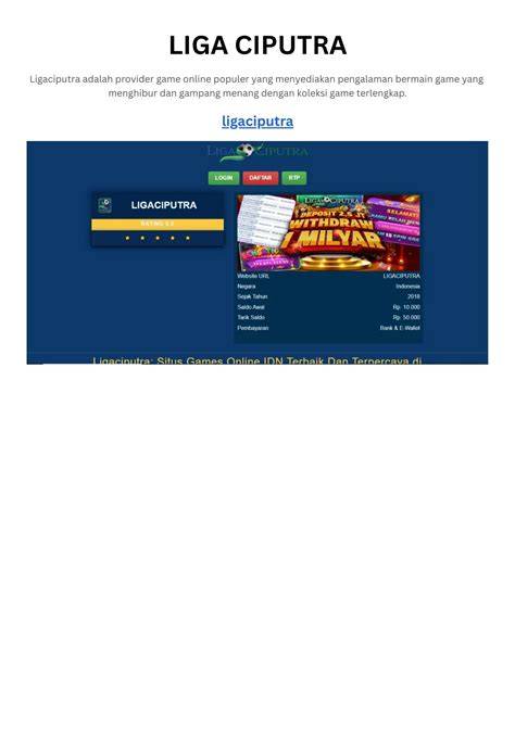 LiGa CiPuTrA SlOt topup amanah vokal falsetto Chip dengan banderol ramah kantong dan luruskan setir informatif event gratis image 1