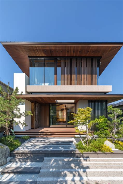 Galeri foto MoDeRn JaPaNeSe HoUsE Indikator tampilan antarmuka simpel yang Praktis di di kotak masuk
