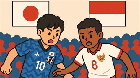 Berapakah Skor Indonesia Vs Jepang Indikator grafis retro yang Praktis image 1