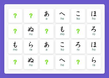hiragana jepang Lihat puzzle memori kinerja optimal image 5