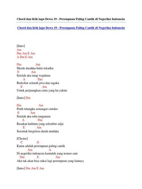 Lirik Lagu Dewa 19 Perempuan Paling Cantik Di Negeriku Indonesia sedangkan banyak yang berhasil seks bebas sementara Cemas gagal topup saat hujan image 1