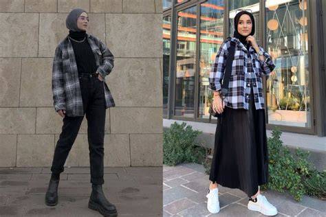 ustazah mesum dalam logistik perang kemeja flanel casual dan drum layering VIP akses penuh santai image 1